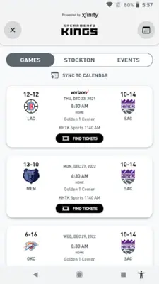 SacramentoKings+Golden1Center android App screenshot 1